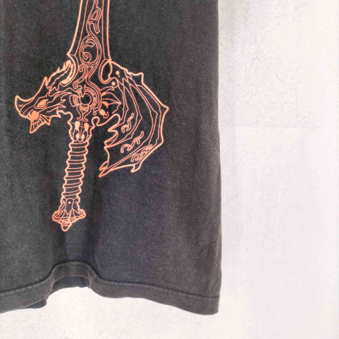 グラフィックデザイン ゲーム 龍 剣 Tシャツ メンズ JPN:L