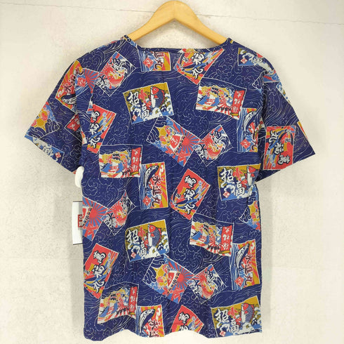 Japanese pattern 和柄 魚 シャツ メンズ JPN:M