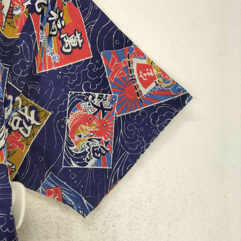 Japanese pattern 和柄 魚 シャツ メンズ JPN:M