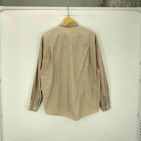 オーラリー AURALEE 18AW WASHED FINX TWILL BIG SHIRTS L/S ウォッシュド フィンクス ツイル ビッグシャツ チェック メンズ JPN:3