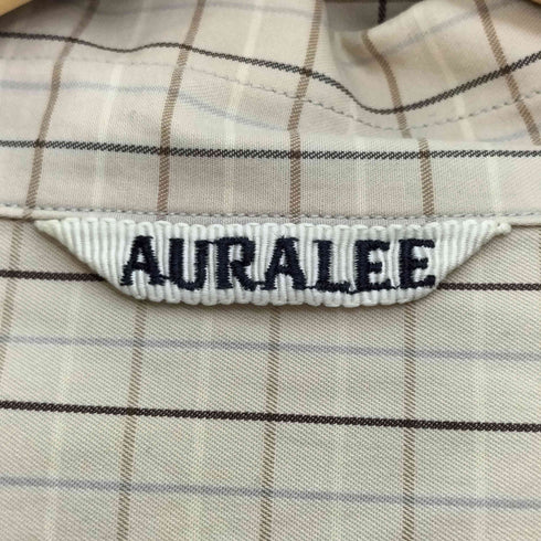 オーラリー AURALEE 18AW WASHED FINX TWILL BIG SHIRTS L/S ウォッシュド フィンクス ツイル ビッグシャツ チェック メンズ JPN:3