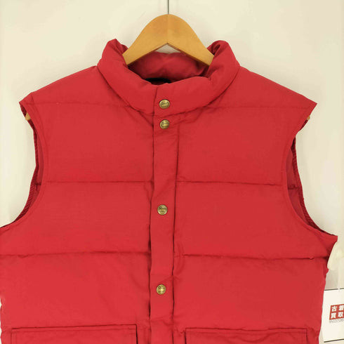 ウールリッチ WOOLRICH USA製 紺タグ 比翼ジップ ダウン ベスト メンズ import:M