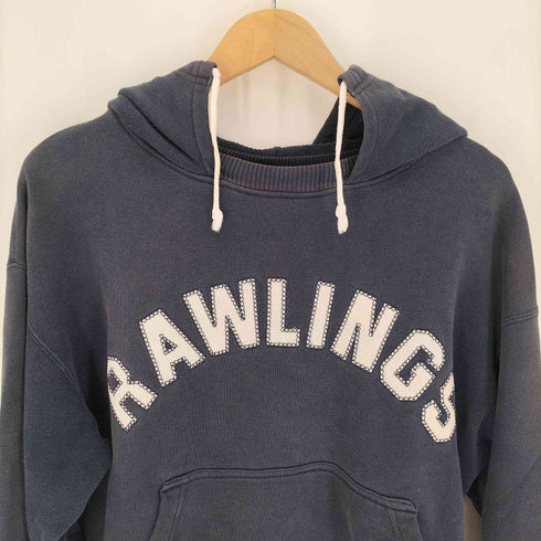 ローリングス rawlings ロゴパッチ フード後付け プルオーバー パーカー メンズ import:M
