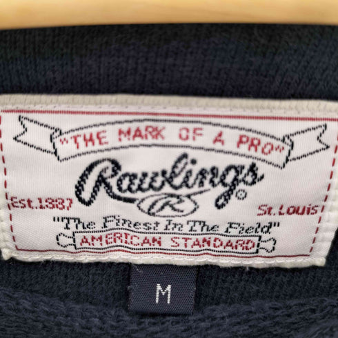 ローリングス rawlings ロゴパッチ フード後付け プルオーバー パーカー メンズ import:M