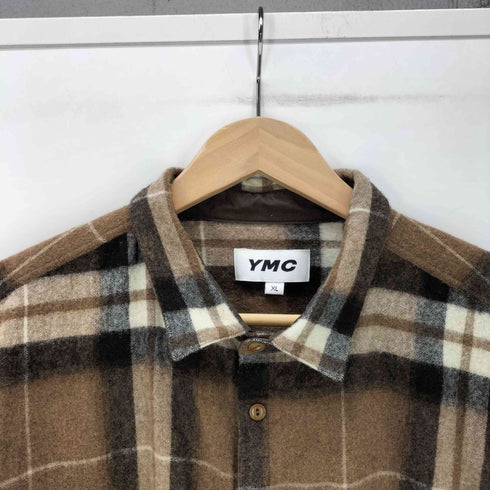 ワイエムシー YMC L/S ウール チェック ネル シャツ メンズ import:XL