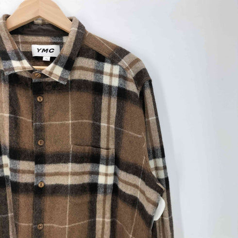 ワイエムシー YMC L/S ウール チェック ネル シャツ メンズ import:XL