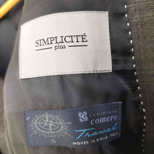 シンプリシテプリュス SIMPLICITE PLUS Lanificio Comero社 生地 2B スーツセットアップ メンズ ジャケット・パンツ 46