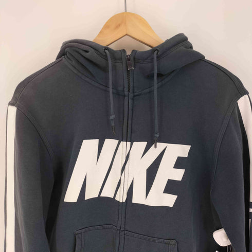 ナイキ NIKE 袖 フロントロゴプリント ジップアップ パーカー メンズ import:M