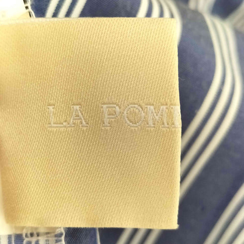 LA POMME petit アシンメトリーリボンが可愛い ロントリボンデザイン ストライプ ワンピース レディース JPN:M