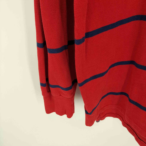 ポロバイラルフローレン Polo by RALPH LAUREN 90s USA製 ポニー刺繍 ボーダー L/S ポロシャツ メンズ import:XL