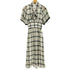 トッコクローゼット tocco closet ボウタイリボン付きフレアスリーブチェックワンピース レディース JPN:M