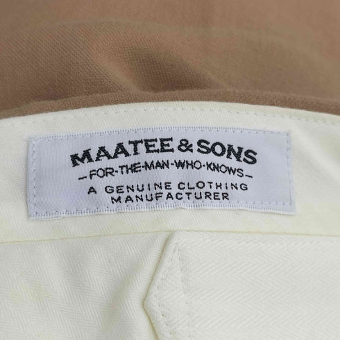 マーティーアンドサンズ MAATEE&SONS 21AW 2 TUCK TROUSERS 2タック トラウザー スラックス パンツ メンズ JPN:2