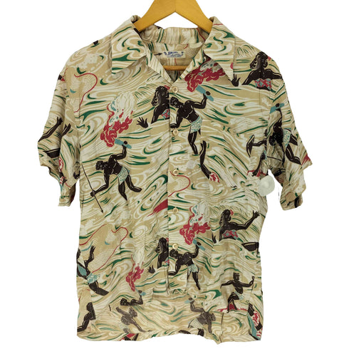 サンサーフ SUN SURF 総柄 解禁 オープンカラー S/S レーヨン アロハ シャツ メンズ