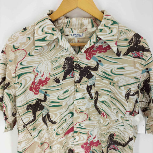 サンサーフ SUN SURF 総柄 解禁 オープンカラー S/S レーヨン アロハ シャツ メンズ