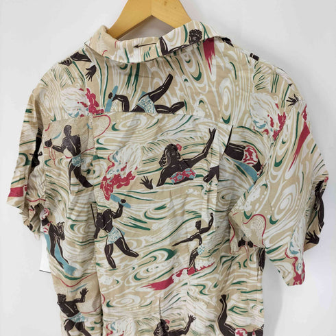 サンサーフ SUN SURF 総柄 解禁 オープンカラー S/S レーヨン アロハ シャツ メンズ