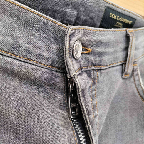 ドルチェアンドガッバーナ DOLCE&GABBANA SKINNY リペア加工 スキニーデニムパンツ メンズ 50