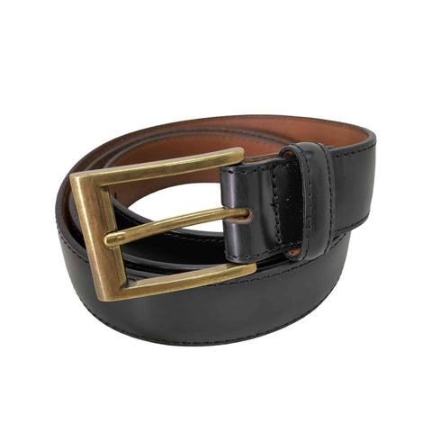 エルエルビーン L.L.Bean USA製 Genuine Full Grain Leather 本革 ゴールドバックル レザーベルト メンズ 34
