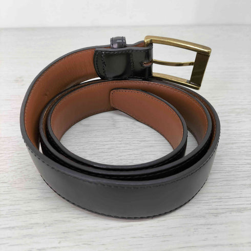 エルエルビーン L.L.Bean USA製 Genuine Full Grain Leather 本革 ゴールドバックル レザーベルト メンズ 34