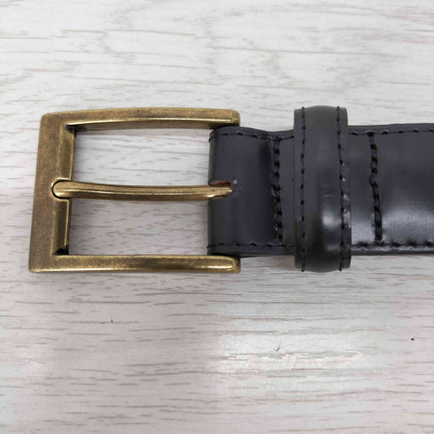 エルエルビーン L.L.Bean USA製 Genuine Full Grain Leather 本革 ゴールドバックル レザーベルト メンズ 34