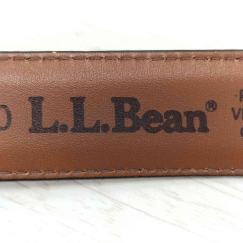 エルエルビーン L.L.Bean USA製 Genuine Full Grain Leather 本革 ゴールドバックル レザーベルト メンズ 34