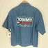 トミーヒルフィガー TOMMY HILFIGER ロゴ刺繍 プリント ボックスシルエット ショートスリーブ デニムシャツ メンズ import:S
