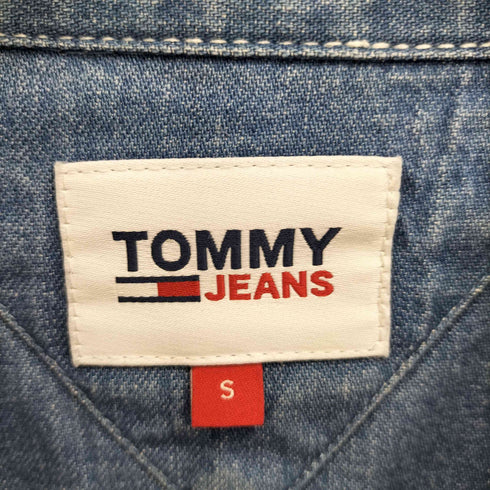 トミーヒルフィガー TOMMY HILFIGER ロゴ刺繍 プリント ボックスシルエット ショートスリーブ デニムシャツ メンズ import:S
