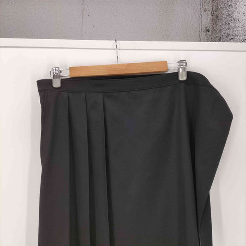 ヨウジヤマモトプールオム Yohji Yamamoto POUR HOMME 23SS ウール ギャバ プリーツ ベンツ ラップ クロス 巻き スカート メンズ JPN:3