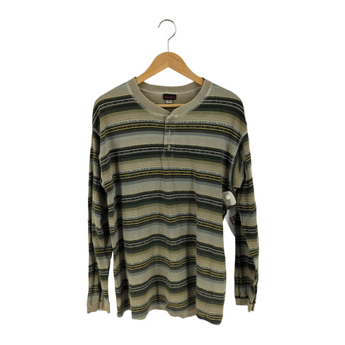 グラミチ GRAMICCI 80-90S USA製 ヘンリーネック ボーダー ロングスリーブTシャツ メンズ S