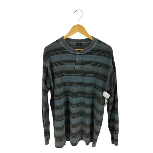グラミチ GRAMICCI 80-90S USA製 ヘンリーネック ボーダー ロングスリーブTシャツ メンズ S