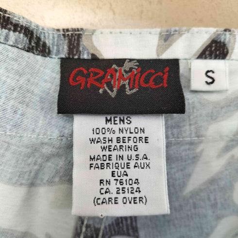 グラミチ GRAMICCI 90-00S USA製 総柄ナイロンショートパンツ メンズ S