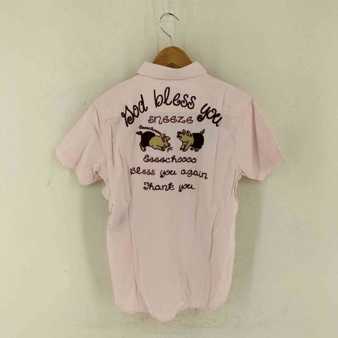 スタジオダルチザン STUDIO DARTISAN ヒッコリーストライプ 刺繍入り ワークシャツ メンズ L