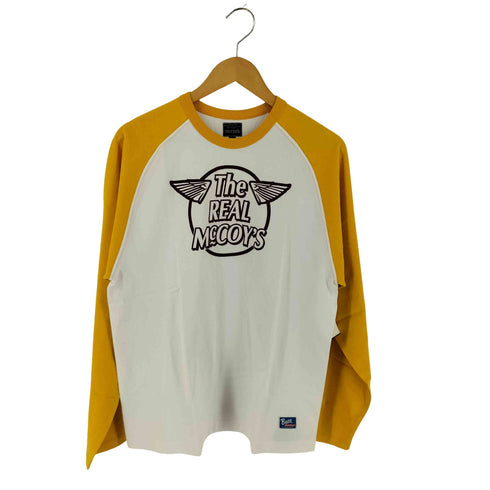 ザリアルマッコイズ THE REAL McCOYS ロゴプリント ラグラン ロングスリーブTシャツ メンズ 42