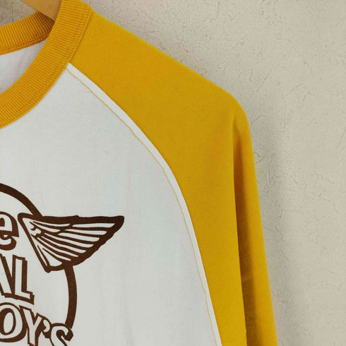 ザリアルマッコイズ THE REAL McCOYS ロゴプリント ラグラン ロングスリーブTシャツ メンズ 42