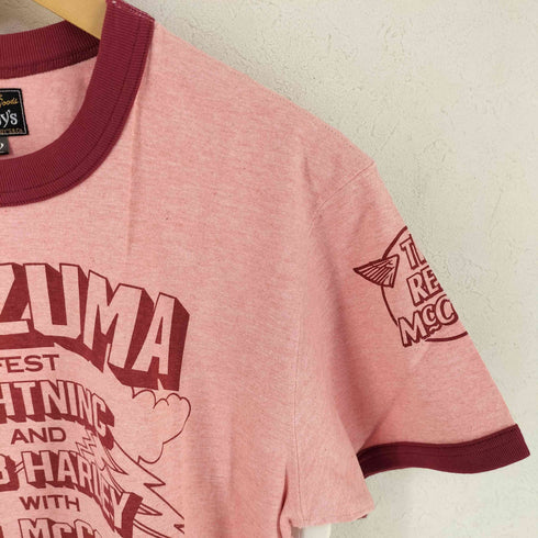 ザリアルマッコイズ THE REAL McCOYS INAZUMAプリント リンガーTシャツ メンズ 42