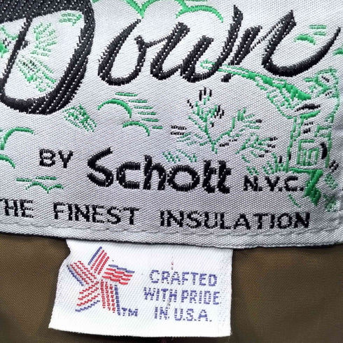 ショット Schott USA製 Down フーデットダウンジャケット レディース M