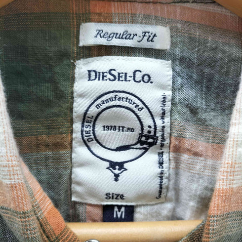 ディーゼル DIESEL オンブレチェック S/Sシャツ メンズ JPN:M
