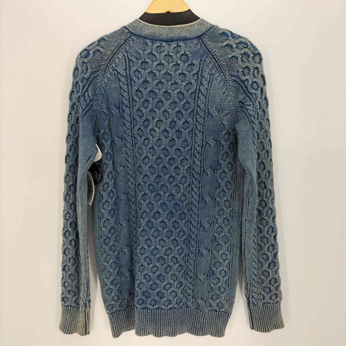 ロンハーマンカルフォルニア Ron Herman California ウォッシュ加工 メタルボタン ケーブル編み Vネック コットン カーディガン メンズ import:M