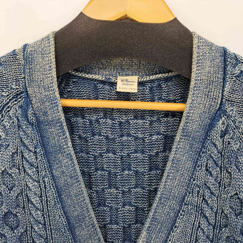 ロンハーマンカルフォルニア Ron Herman California ウォッシュ加工 メタルボタン ケーブル編み Vネック コットン カーディガン メンズ import:M