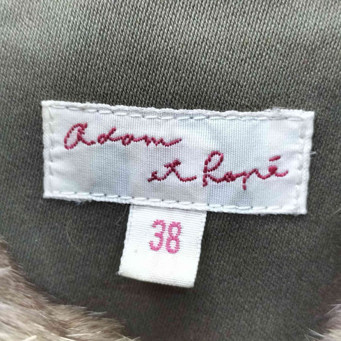 アダムエロペ Adam et Rope ラビットファー ロングスリーブ ダウンジャケット レディース 38