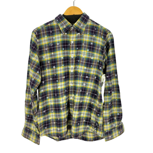 ユニフォームエクスペリメント uniform experiment STAR PRINT FLANNEL CHECK B.D SHIRT メンズ JPN:2