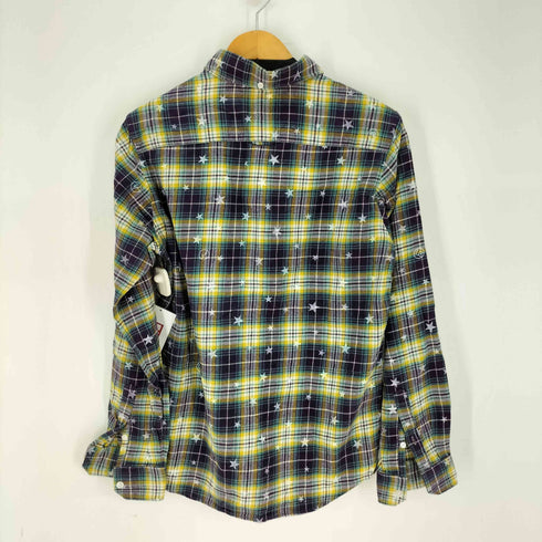 ユニフォームエクスペリメント uniform experiment STAR PRINT FLANNEL CHECK B.D SHIRT メンズ JPN:2