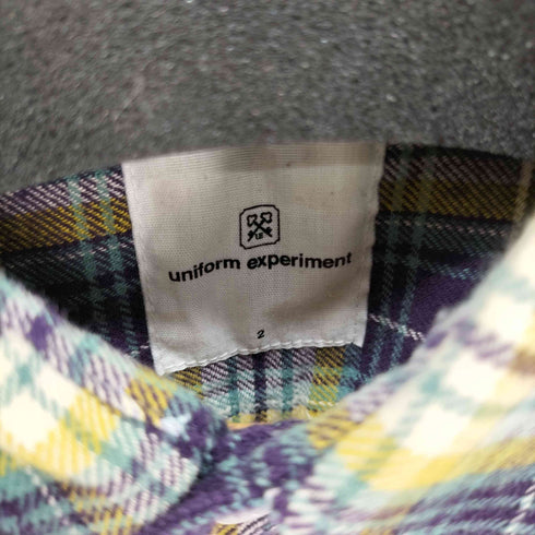 ユニフォームエクスペリメント uniform experiment STAR PRINT FLANNEL CHECK B.D SHIRT メンズ JPN:2