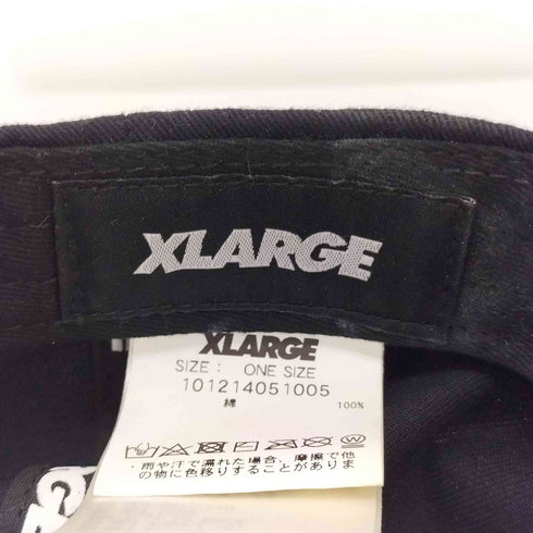 エクストララージ XLARGE 21AW フロントロゴ 刺繍 ツートンカラー 6パネル コットン キャップ メンズ ONE SIZE