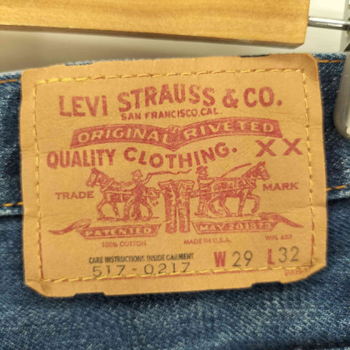 リーバイス Levis 90S USA製 ビックE バレンシア 刻印555 5ポケット ハーフ デニム パンツ メンズ 34×32