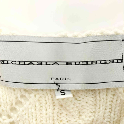 Michaela Buerger コットンウール レース 透かし編み ノースリーブ ニット レディース JPN:S