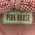 ピンクハウス PINK HOUSE リボン チェック切替 トートバッグ レディース