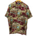 ポロバイラルフローレン Polo by RALPH LAUREN 80-90S USA製 シルク 100 総柄 開襟 S/S シャツ メンズ import:L