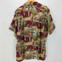 ポロバイラルフローレン Polo by RALPH LAUREN 80-90S USA製 シルク 100 総柄 開襟 S/S シャツ メンズ import:L