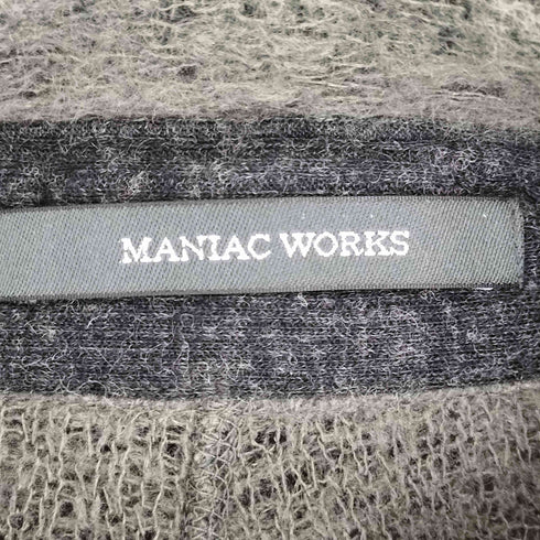 MANIAC WORKS Y2K ナナメジップ ウール混ニット メンズ L