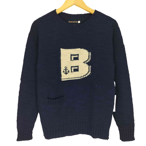 ブルーブルー BLUE BLUE Bロゴ ウールニットセーター メンズ JPN:2